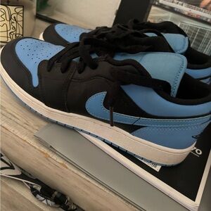 Kids Black and Blue Sneakers